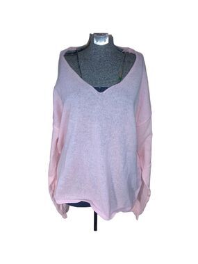 Women's Unbranded Pink V-Neck Sweater XL